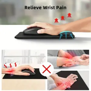 Ergonomic Wrist Support Mouse Pad, Non-Slip Bottom Reduces Wrist Discomfort, Ideal for Home, Office and Cafe PC Use
