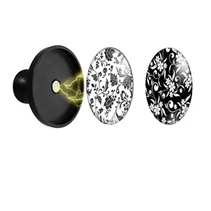 Magnetic Cabinet Knob Bases For Interchangeable Cabochons - Cabinet Pulls With Interchangeable Inserts (sold separately) To Suit Your Style - Change Out the Inserts To Suit Your Design Style - Change the Look Of Your Cabinets, Dresser, Vanity, Drawers