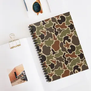 Everything Camo Collection – Duck Hunter Camo with Flying Ducks Spiral Notebook, Ruled Line Journal, Outdoor Style Stationery