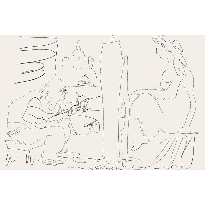 Pablo Picasso, Le Peintre et son Modèle (Mourlot 355; Bloch 1036), Regards sur Paris, Limited Edition Lithograph