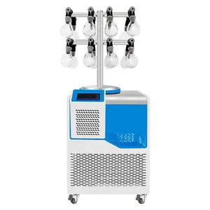 Vertical Freeze Dryer with Vacuum Pump, -50°C Cold Trap, 0.08-0.12㎡ Drying Area, 4kg/Batch Water Capture Capacity