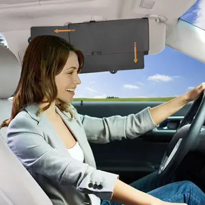 WANPOOL Car Visor Anti-Glare Sunshade Extender for Front Seat Driver or Passenger - 1 Piece (Gray or Black) outdoorfun