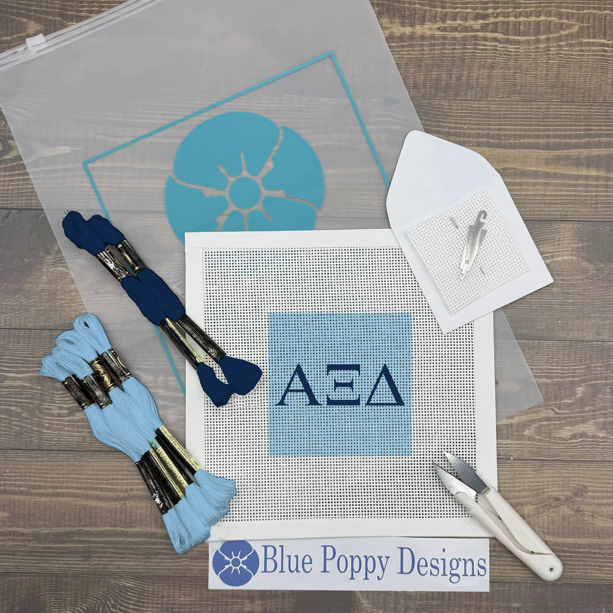 Alpha Xi Delta 4x4 Needlepoint Kit