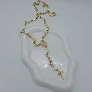 Rodriguezjewelry # 3699 Rosary (25 inch)  (6mm) 17 inch