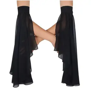 Elegant Gothic Chiffon Sleeves with Detachable Gloves, Bell Sleeve for Weddings, Renaissance Market, Medieval Party, Gothic Fashion Accessories