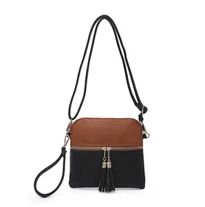 Tara Crossbody in Black and Brown