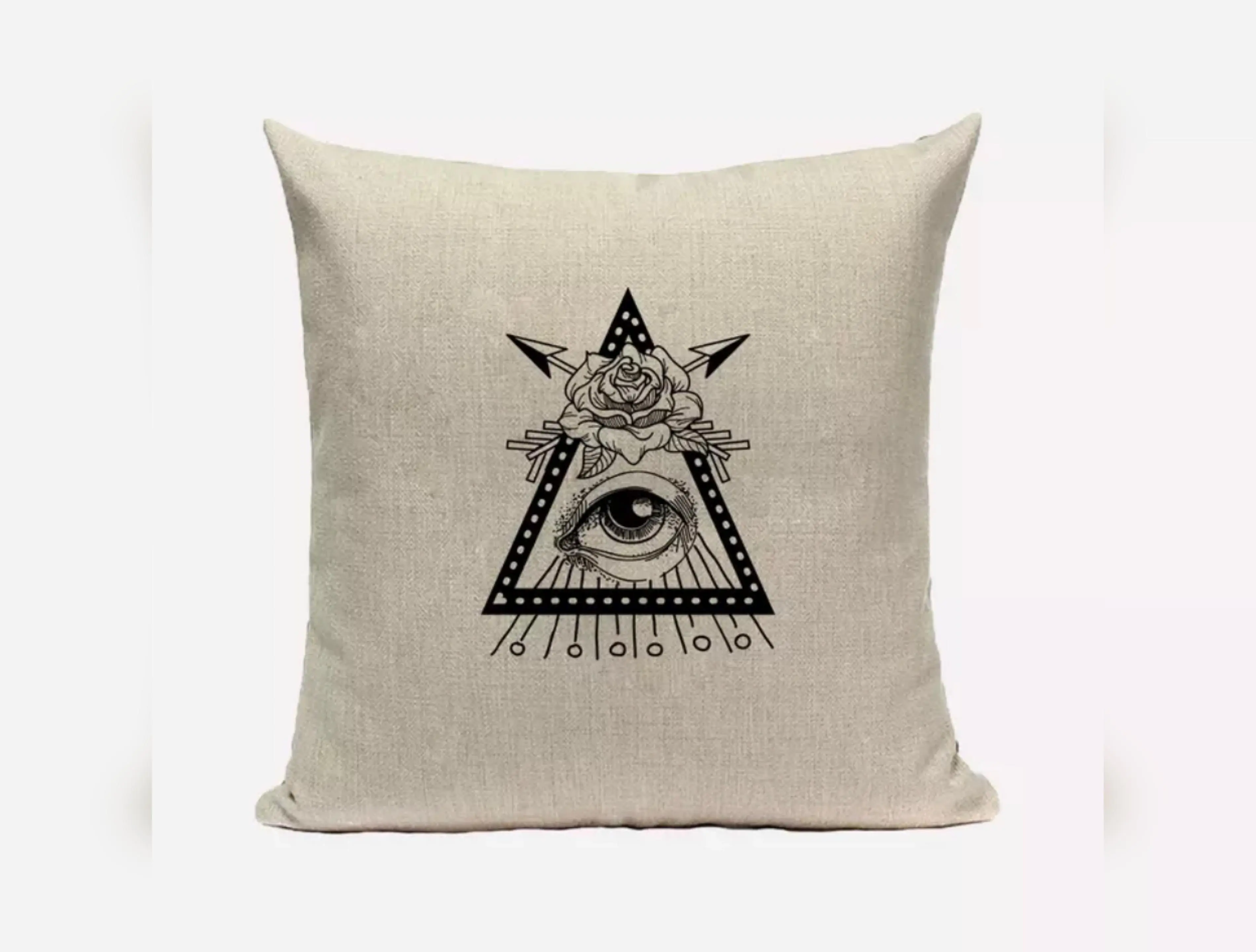 Rose Eye Triangle Pillow 