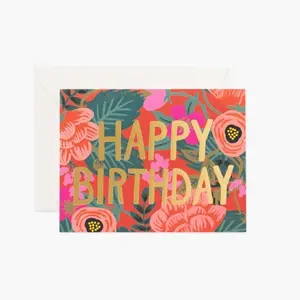 Rifle Paper Poppy Birthday Card