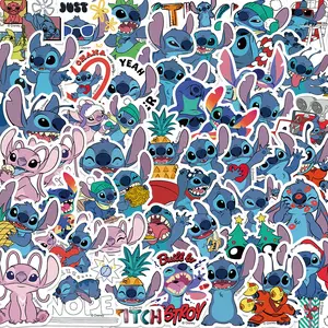 50 pcs Disney Stitch Stickers, Cartoon DIY Stickers Decoration for Waterbottle Computer Notebook Luggage Case