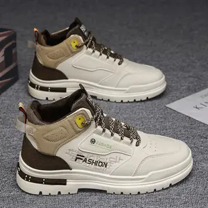 UYCEKK Men's Height-Increasing High-Top Sneakers with Thick Anti-Slip Rubber Sole - Lace-Up Height Shoes Suitable for Daily Outfits, Campus, Casual Sports - & Upper (Men's Tall /Sneakers)