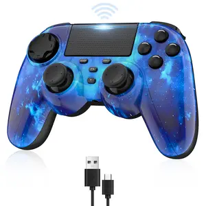 HolidayHaul Wireless Controller for PS4 – Compatible with Playstation 4/Slim/Pro/PC, 650mAh Battery, 3.5mm Headphone Jack, 6-Axis Motion Control, Touch Pad, Turbo Function