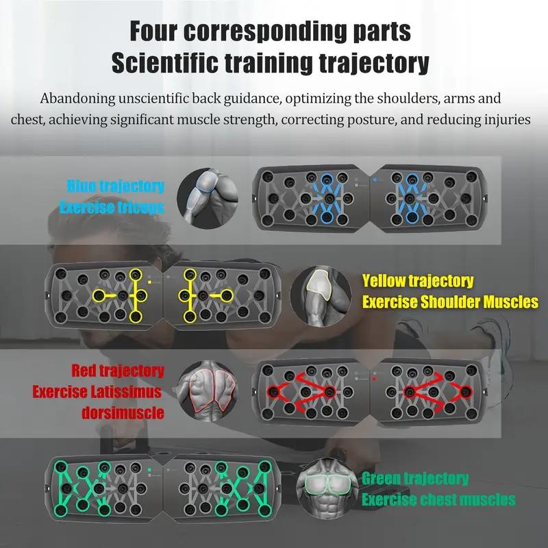 Adjustable width professional push-up board - Home gym equipment for total body workouts Foldable, ideal for men/women/beginners to professionals Ergonomic push-up bar - Non-slip gym board for chest/shoulder/arm training  -fathersdaygifts