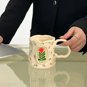 High-Value Ceramic Mug, Coffee Travel Mug, Stylish Home Use Cup for Women, Perfect Birthday Gift, Practical Souvenir, Unique High-Class Water Bottle, Stylish Drinkware
