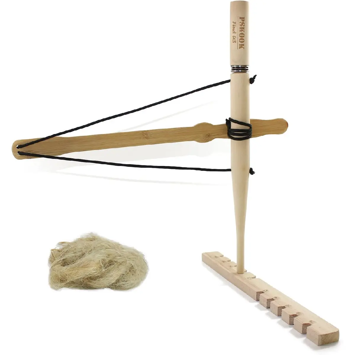 Natural Wood Bow Drill Kit - Primitive Wood Craft Fire Starter, Beginner Friendly Survival Tools for Scouts and Outdoor Activities, Bows