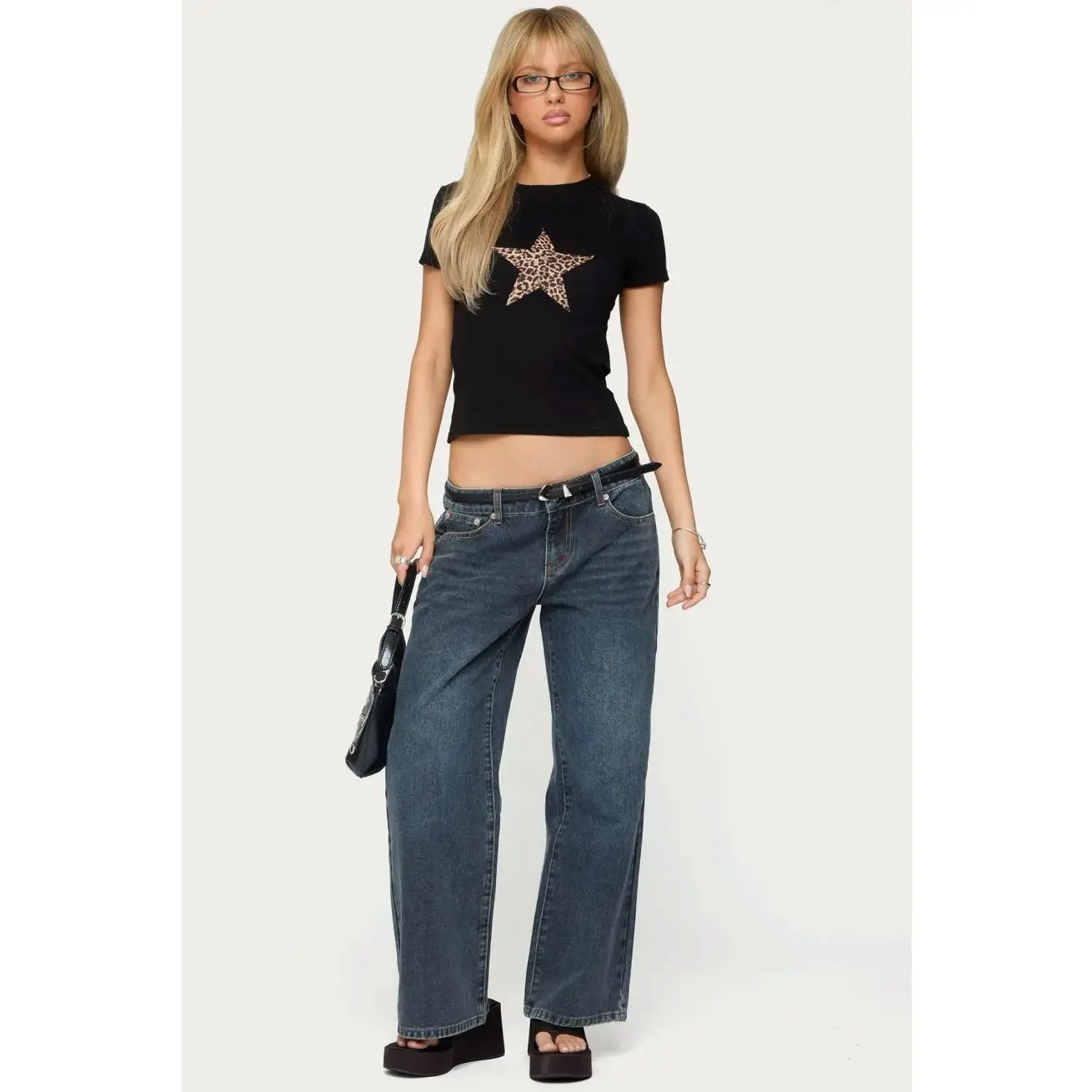 Edikted Petite Ace Low Rise Baggy Jeans