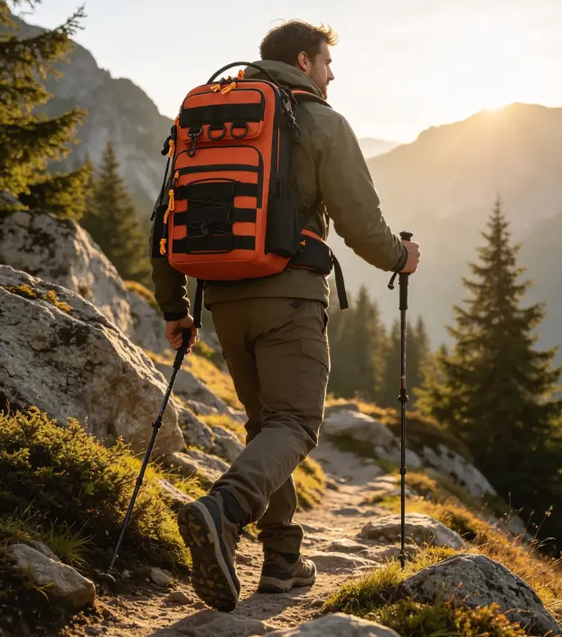 Waterproof Tactical Backpack with Tactical Look - Multi-Compartment Large-Capacity Heavy-Duty Bag for Men - Ideal for Hiking Cycling, Outdoor Trips, Camping, Durable Backpack, Multi Functional Backpack