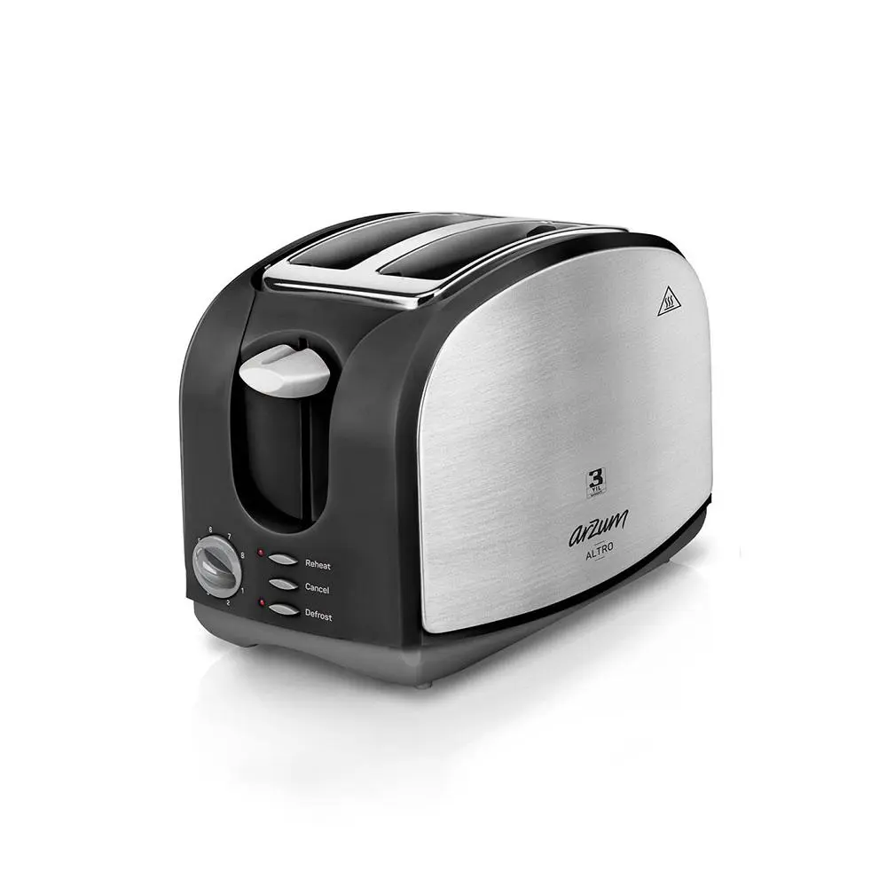 Stainless Steel 2-Slice Automatic Toaster Mini Multifunctional Breakfast Machine for Home Toast and Sandwich Heating