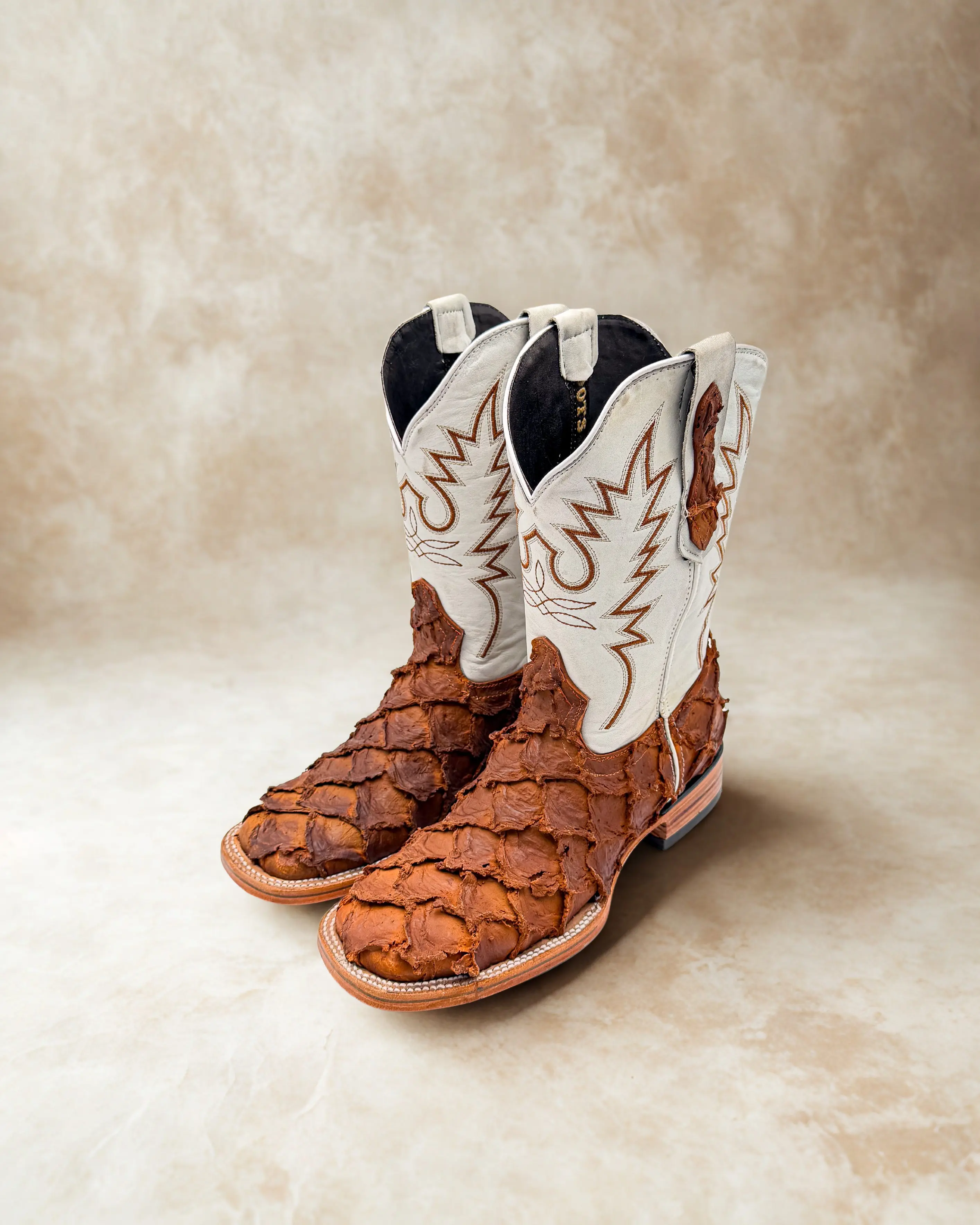 COGNAC PIRARUC U BASS FISH | MEN'S COWBOY BOOTS COGNAC PIRARUC U BASS FISH | MEN'S COWBOY BOOTS