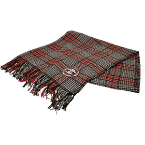 Pre-owned GUCCI Cashmere Small Leather Goods Houndstooth Scarf