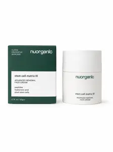 nuorganic NEW LAUNCH Stem Cell Matrix III Advanced Peptide Renewal Face Cream, Hydrating Face Cream, Anti-Aging Daily Skincare, Moisturizing, Lightweight with Repair and Restore Benefits