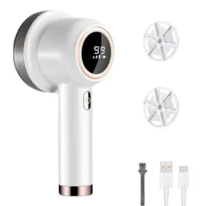 Rechargeable Fabric Shaver with 6-Leaf Blades | Lint Remover with 3-Speed Settings & LED Display - Efficient Sweater and Lint Shaver,Rechargeable Fabric Shaver Electric Lint Remover with LED Display , Settings Control Shaver Easy-to-Grip Handle fuzz