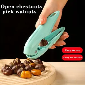 Chestnut Opener: Solid Wood Peeling Chestnuts, Household Cross Shell Peeling Tool, Chestnut Cone Opener