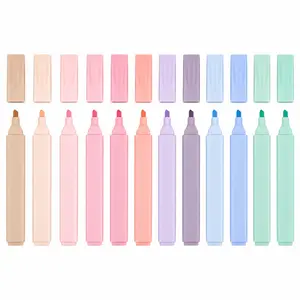 12-Pcs Pastel Bible Highlighters – No Bleed Smooth Writing Highlighter Set for Journaling, Study & Note-Taking – Cute Aesthetic Set for Bible Study & School Supplies  Multicolor Pen