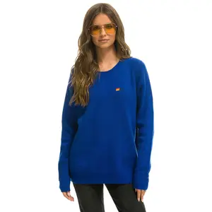 VINTAGE CABIN 2 UNISEX CASHMERE SWEATER - LAPIS