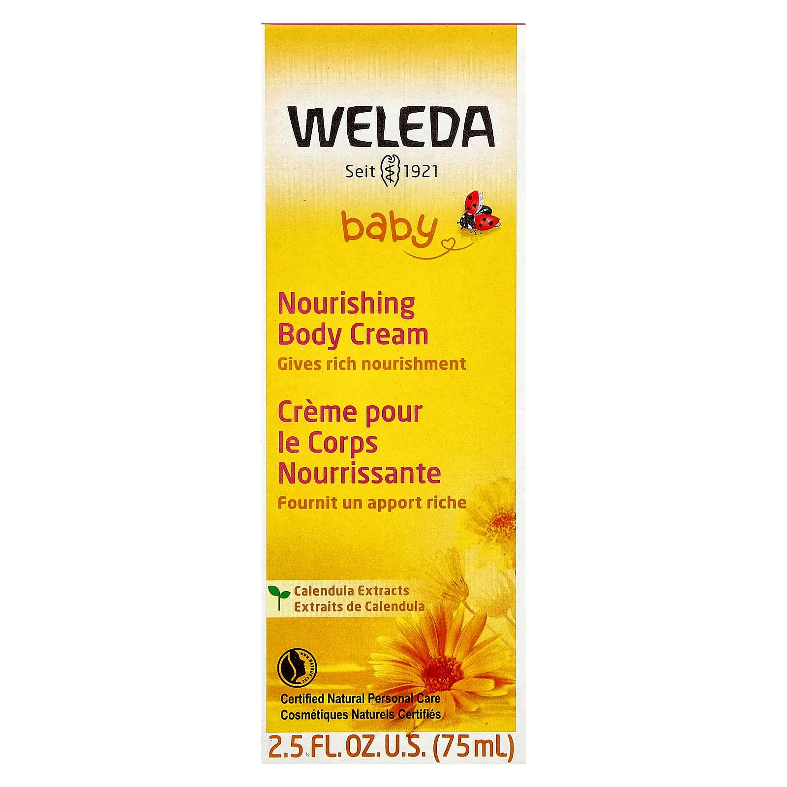 Weleda Baby, Nourishing Body Cream, Calendula Extracts, 2.5 fl oz (75 ml)
