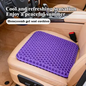 Ultimate Ice Cooling Honeycomb Chair Cushion with Elastic Support, Breathable Gel Seat Pad for Long Sitting, Posture Correction & Pressure Relief for Auto, Wheelchair & Gaming, Easy Clean Washable Cover