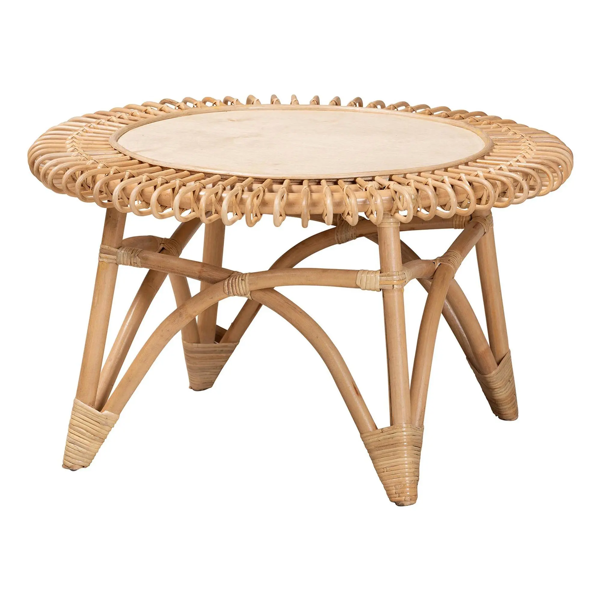 bali & pari Elani Natural Rattan Coffee Table