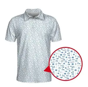UNC Gameday Men’s Polo – Lightweight All-Over Printed Polo Shirt, Stretchy Soft Fabric, Great Gift for Fans & Golfers