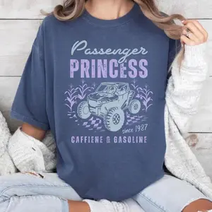 Passenger Princess Unisex Shirt, Mudding ATV Tee, utv Gift For Girlfriend, Offroad Country Girl Top, Side by Side Tshirt