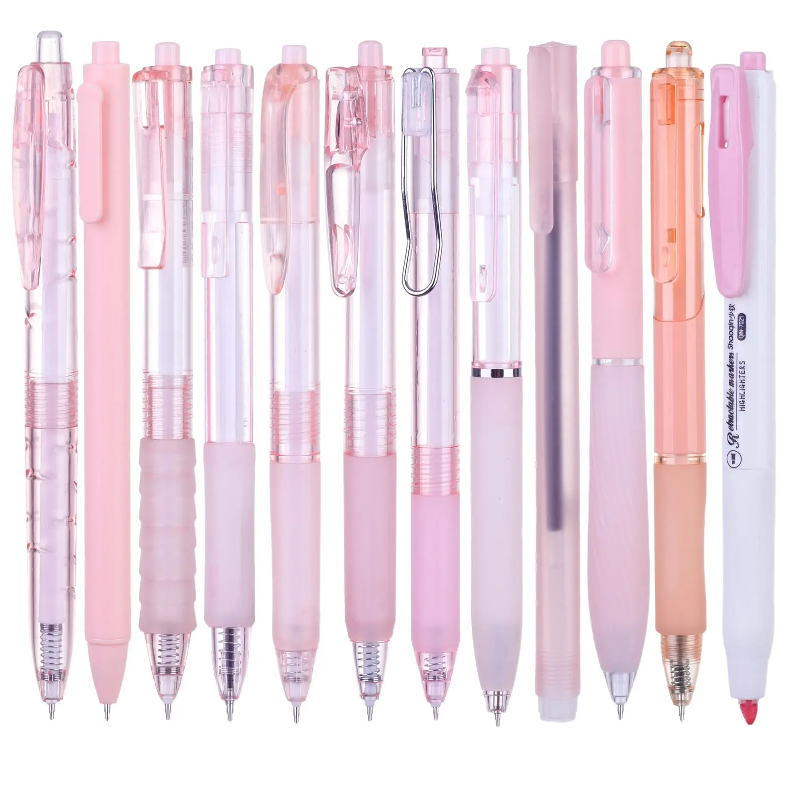 Gel Ink Pen Set, 12pcs/set Cute 3 Types Of Nib Fine Point Retractable Pen, Writing Pen for Home, School, Office, Stationery Supplies