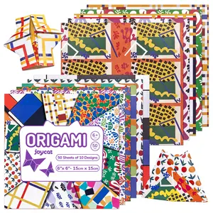 Origami Paper 6x6 Inches, 50 Sheets, Vintage Masterpiece & Impressionist Art, Mondrian Neo-Plasticism & Matisse - Fauvism,Double-Sided Folding Paper for Adult,Kids, Ideal for Scrapbooking, DIY Craft, Vintage Print