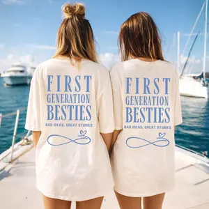 Comfort Colors Best Friend Shirt Matching Best Friend Gift Idea BFF First Generation Besties Shirt Vacation Gift For Girls Trip Friends Day