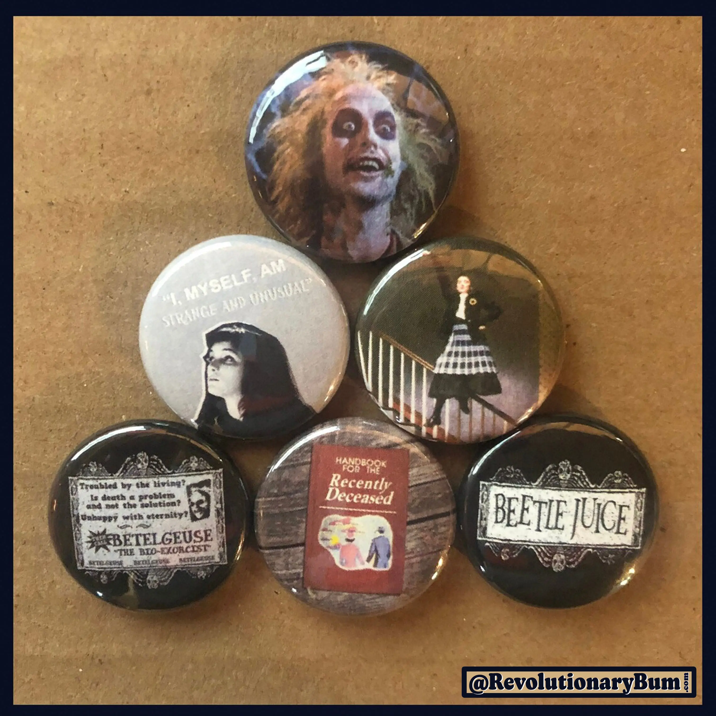 Beetlejuice -Buttons- 6 Pack Beetlejuice -Buttons- 6 Pack