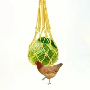 Random Color Chicken Feeding Bag, 1/2/3/5 Counts Nylon Hanging Chicken Feeder, Pet Feeding Tool for Chicken, Goose, Duck, Sheep, Cattle, Horse