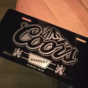 Coors Banquet License Plate Truck Accessories Custom Car Tag Front License Plate for Trucks Vintage Beer Style