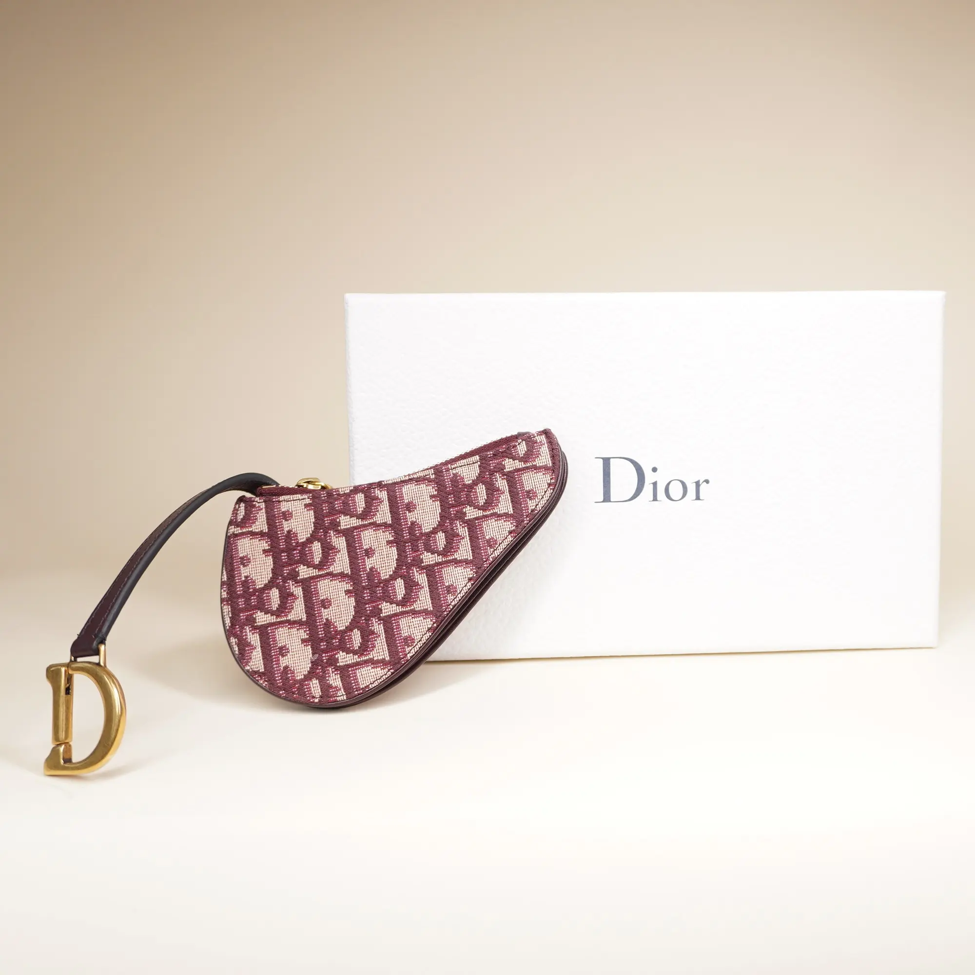 Pre-owned Dior Canvas Small Leather Goods Oblique Saddle Coin Purse