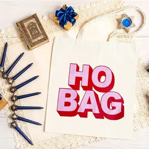 Funny Tote Bag, Ho Bag Printed Handbag Large Capacity Trendy Simple Style Durable Canvas Bags For Outdoor, Party, Travelling, Shopping
