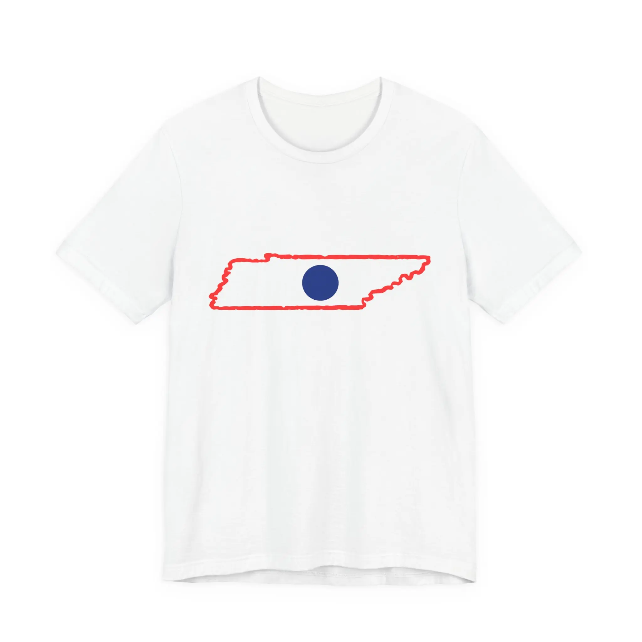 The Blue Dot Tennessee Outline Tee - Soft Cotton Unisex T-shirt with Short Sleeve Political Statement for Inclusive Sizing S to 4XL