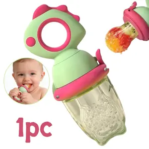 1pc fruit and vegetable feeder, push-type feeding, for chewing and enjoying juice