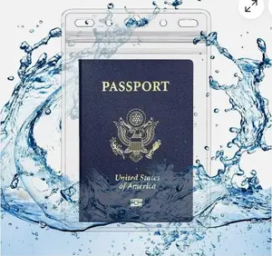 Passport Holder ID Vaccination Card Protector 4" x 6" Waterproof