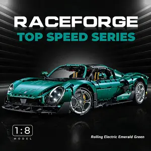 Raceforge "Speed ​​Series" Blue Sports Car Model Building Kit — Adult Building Block Set, Stylish Racing Model, Perfect Gift for Valentine's Day and Birthdays (Static Version)