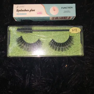 eyelashes and eyelash glue