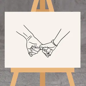 DIY Date Paint Night 11x14 Canvas - Pre-Designed Hassle-Free Painting Experience