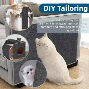 DIY Felt Cat Scratching Mat | Durable, Non-Shedding Wall Protector | Self-Adhesive Furniture Guard for Cats