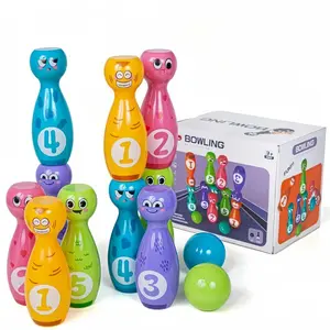 Colorful Bowling Set for Kids - Interactive Indoor & Outdoor Bowling Game with Cute Pins & Balls, Multi-use Stacking & Toss Toy, Ideal Gift for Christmas, Birthday, Easter Party & Family Fun