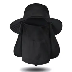 Men's & Women's Summer Outdoor Quick-Drying Breathable Sun Hat, Fishing Fisherman Hat with Face Cover for UV Protection